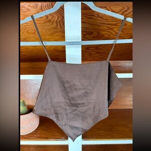 Brown Spaghetti Strap H&M top